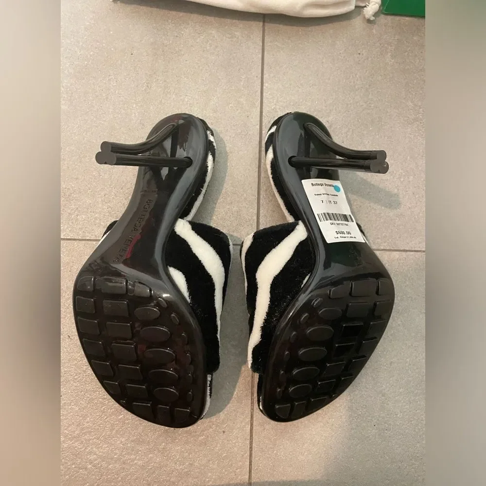 LETS NEGOTIATE Bottega Venetta Heels - Sz 7 - Zebra - Open Toe Stiletto Size 37